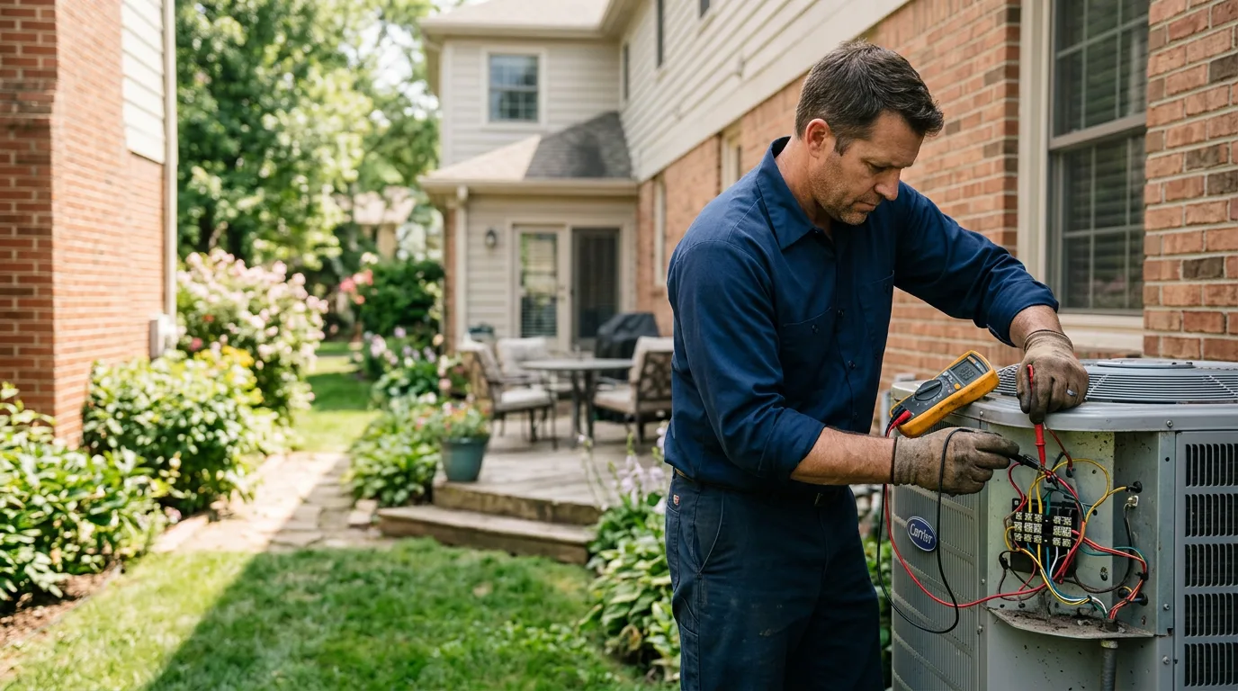 HVAC technician working near Plover, IA